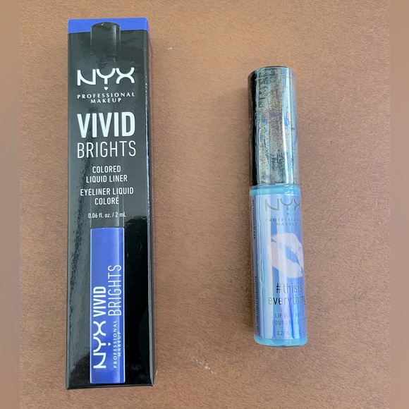 NYX Makeup Nwt Nyx Vivid Brights Wild Sapphire Liquid Liner And